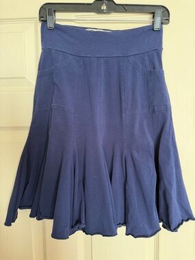 Effie's Heart Navy Circle Skirt with Wide Waistband